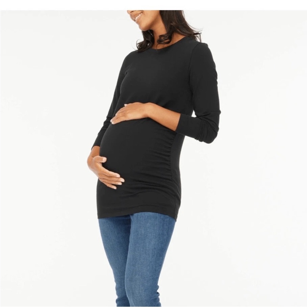 J Crew Long Sleeve Maternity Tee - Black
